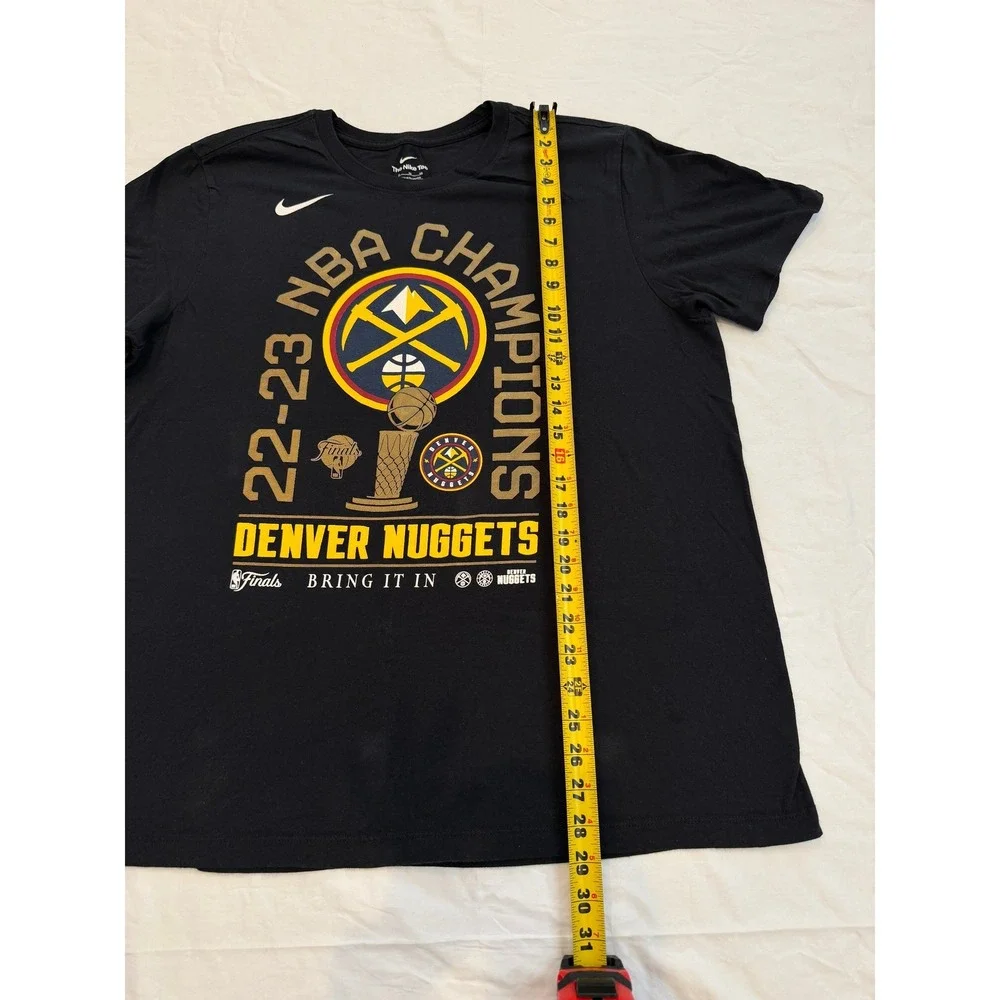 Nike Denver Nuggets 2022-23 NBA Champions T-Shirt Mens XL Black Short Sleeve